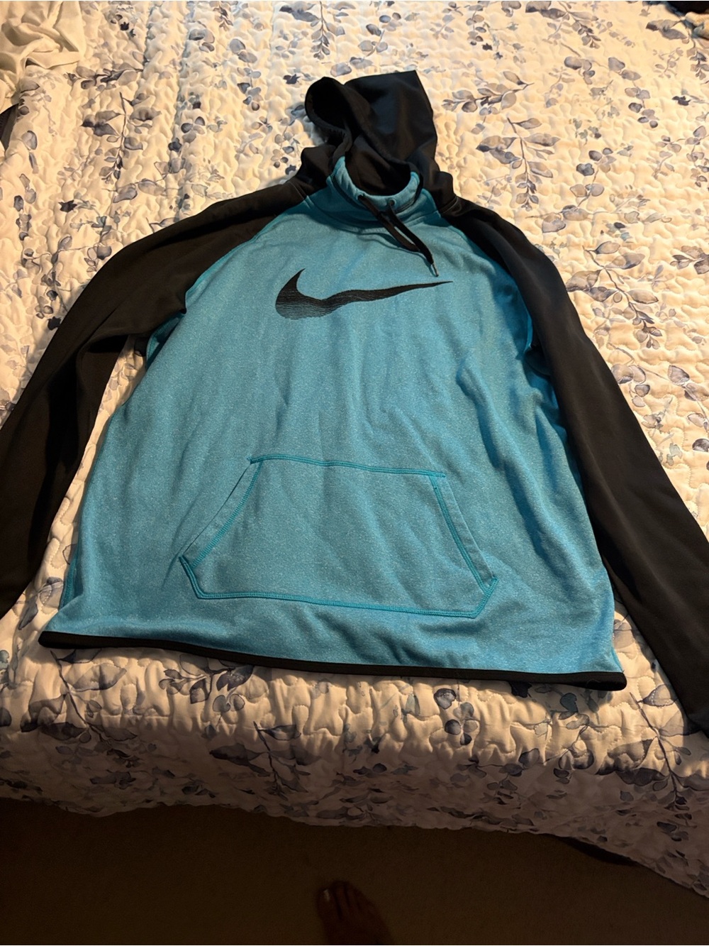 Nike Teal & Black Hooded Pullover with Swoosh